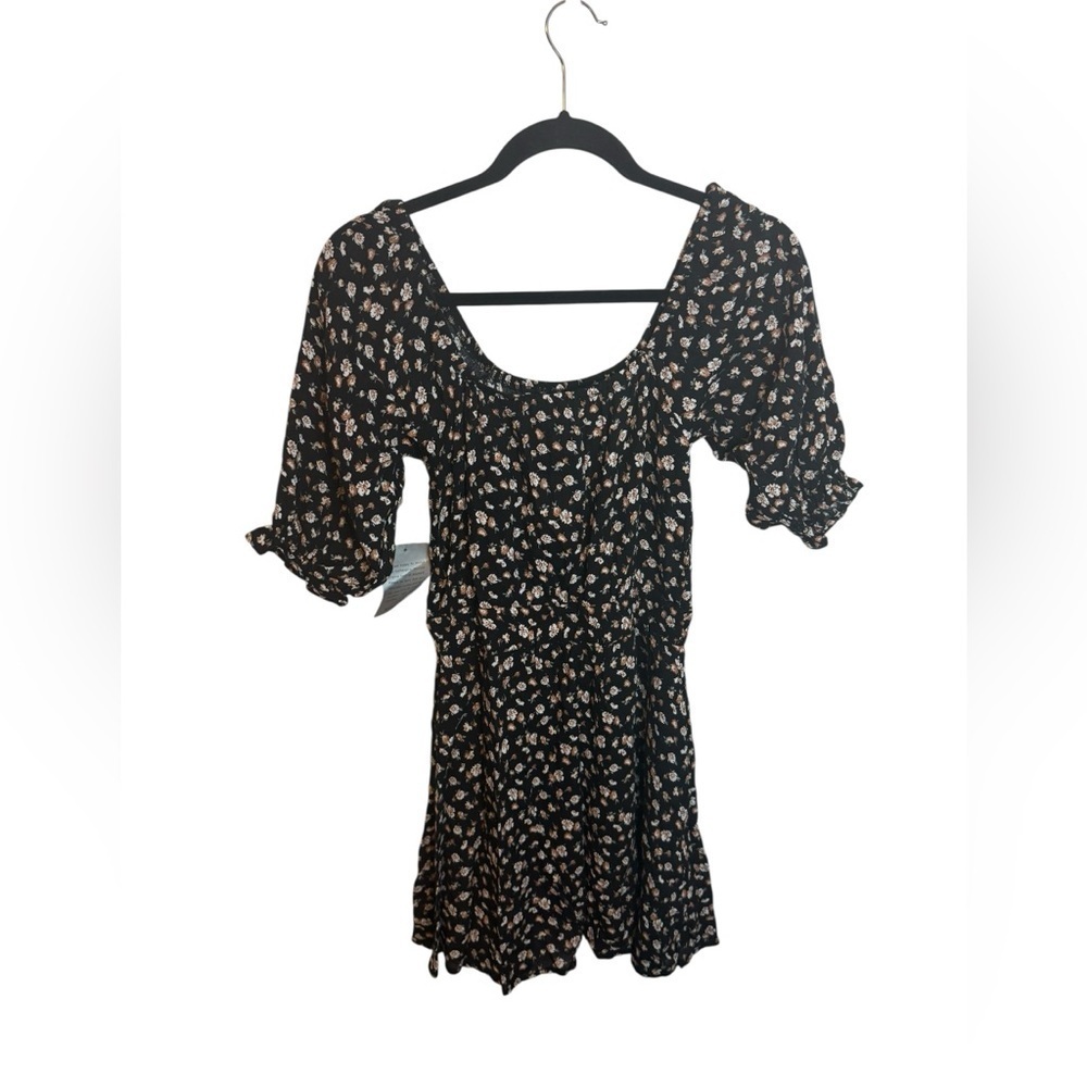 Nwt Velvet Torch Ditsy Floral Puff Sleeve Mini Dress